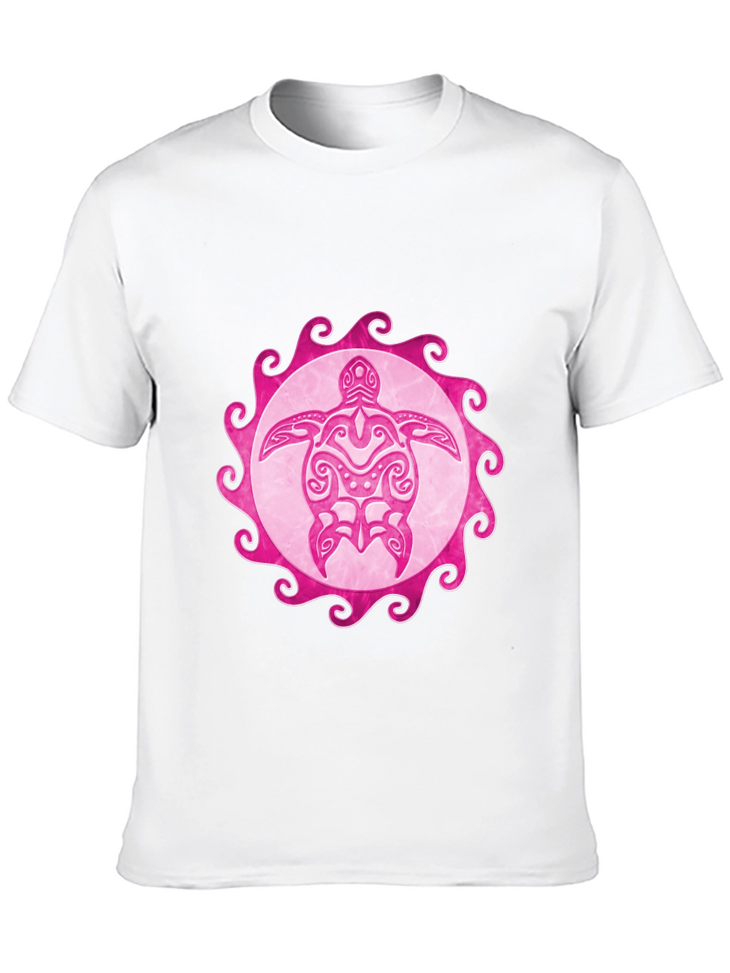 Pink Turtle Graphic Black Tee