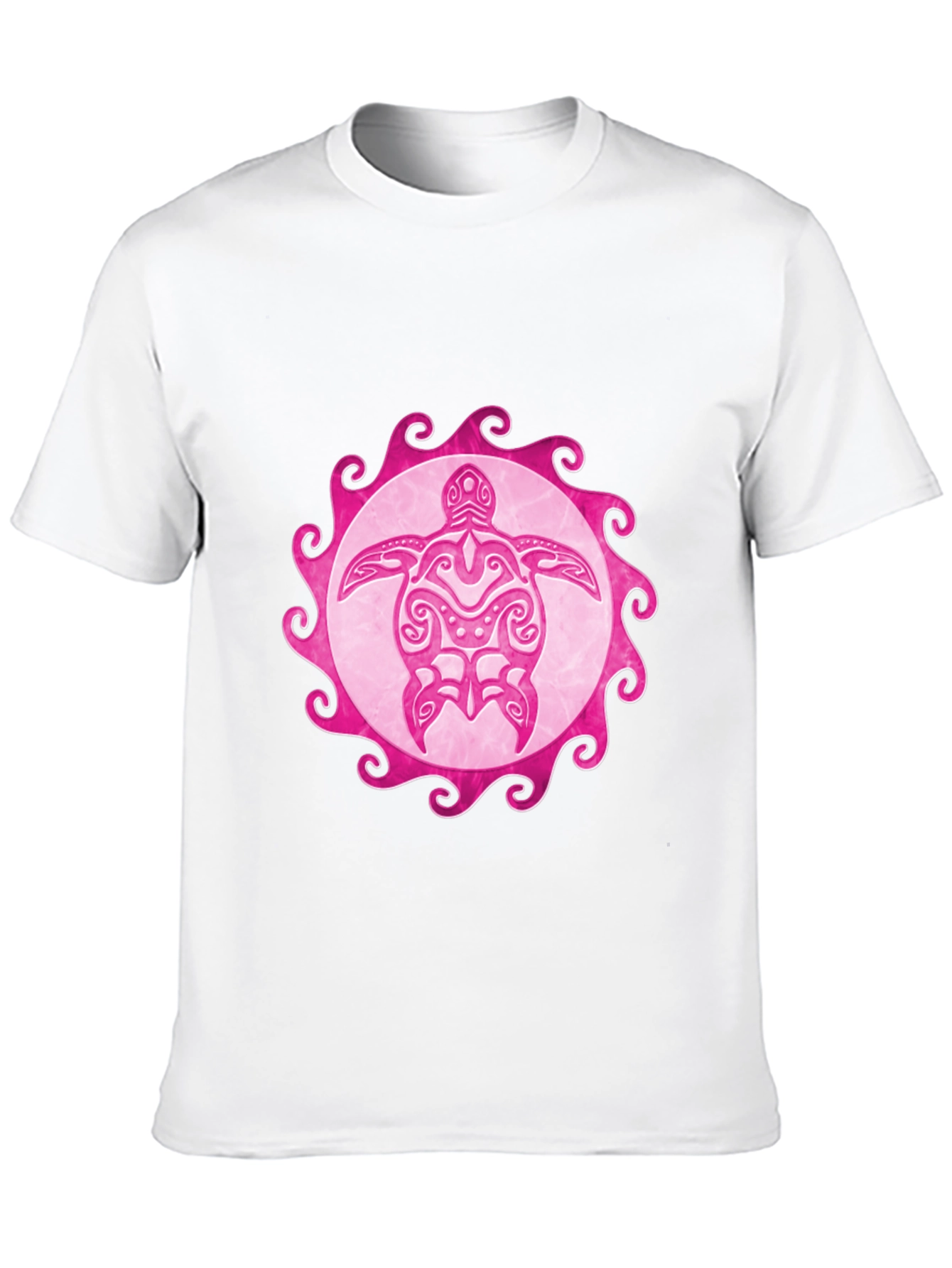Pink Turtle Graphic Black Tee