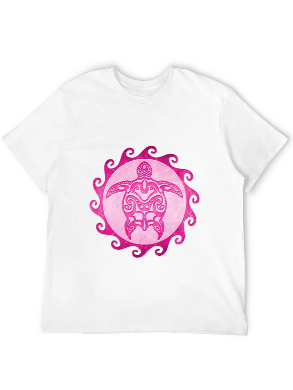 Pink Turtle Graphic Black Tee