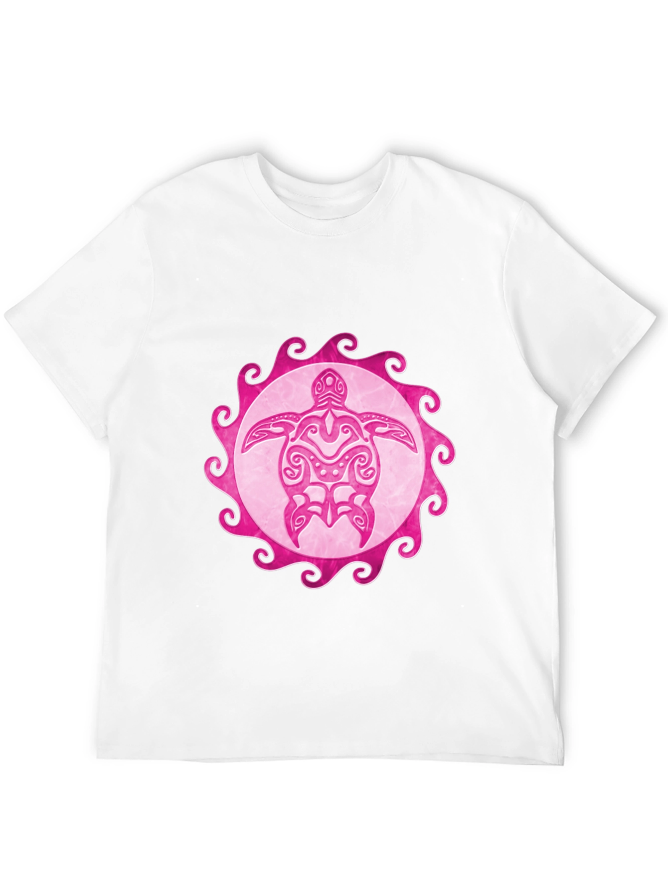 Pink Turtle Graphic Black Tee