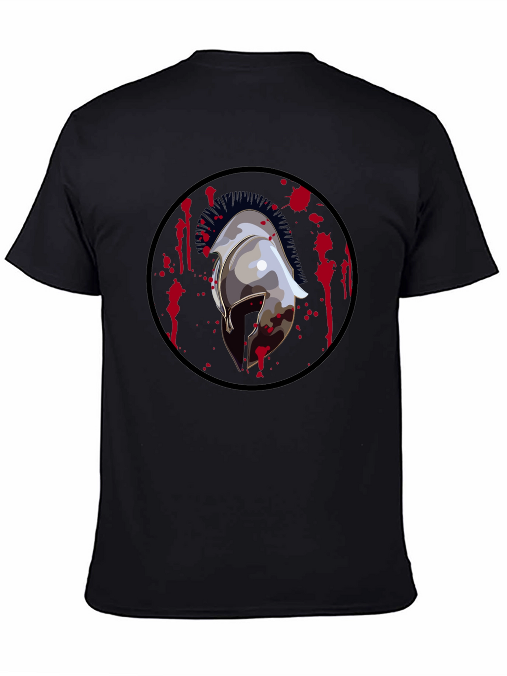 Spartan Helmet Graphic Tee - Black T-Shirt