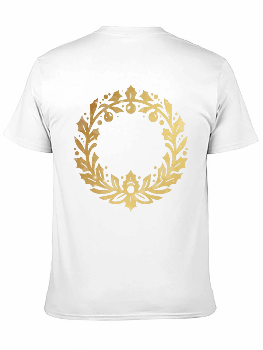 Gold Wreath Graphic Black T-Shirt