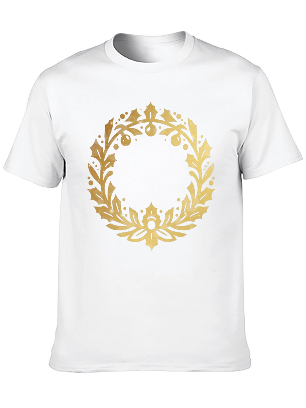 Gold Wreath Graphic Black T-Shirt
