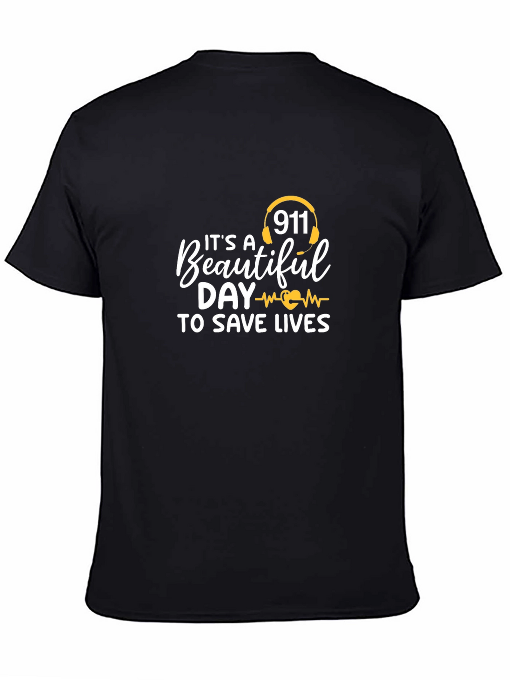 911 Save Lives Graphic Tee - Black