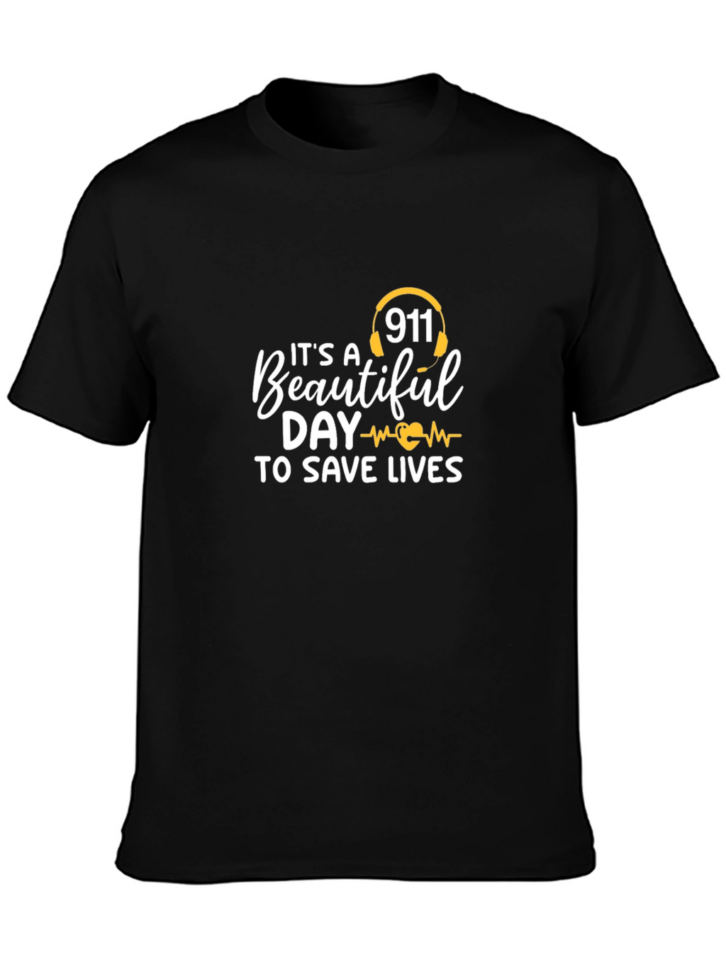 911 Save Lives Graphic Tee - Black
