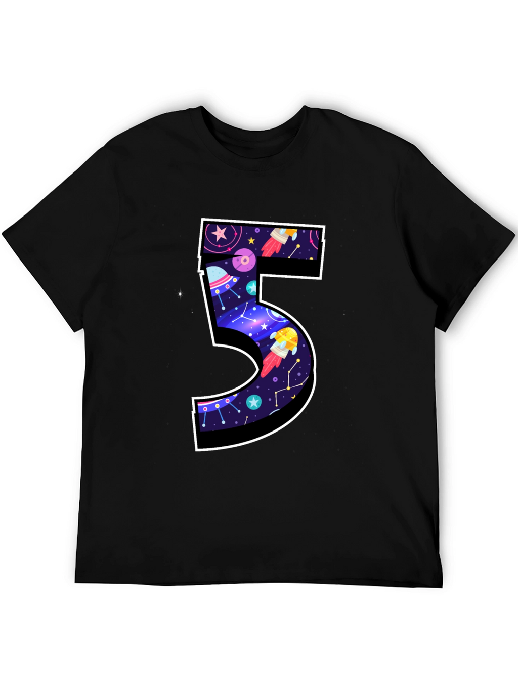 Number 5 Space T-Shirt