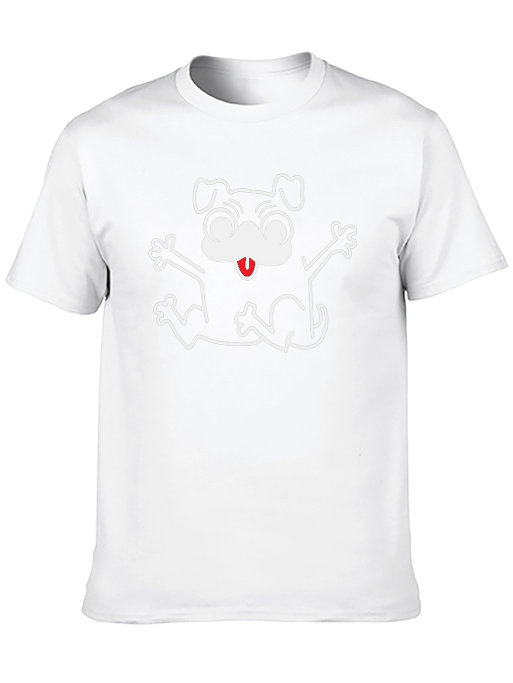 Black Dog Cartoon Graphic T-Shirt