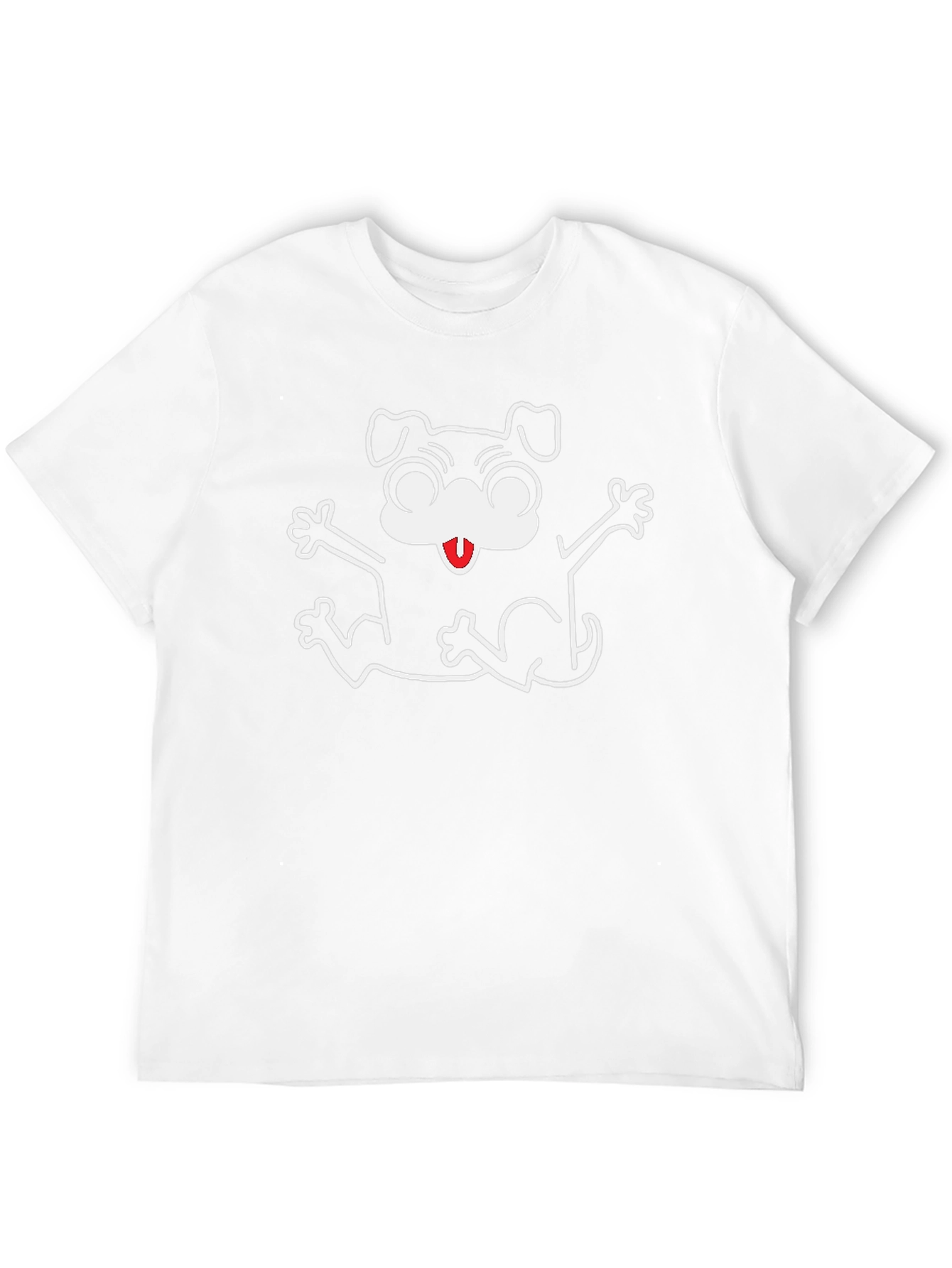 Black Dog Cartoon Graphic T-Shirt