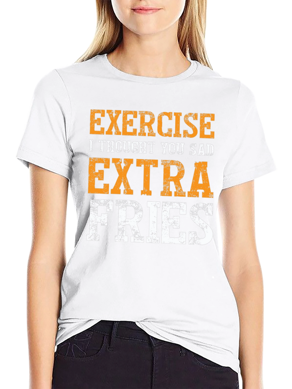 Funny Exercise Extra Fries T-Shirt