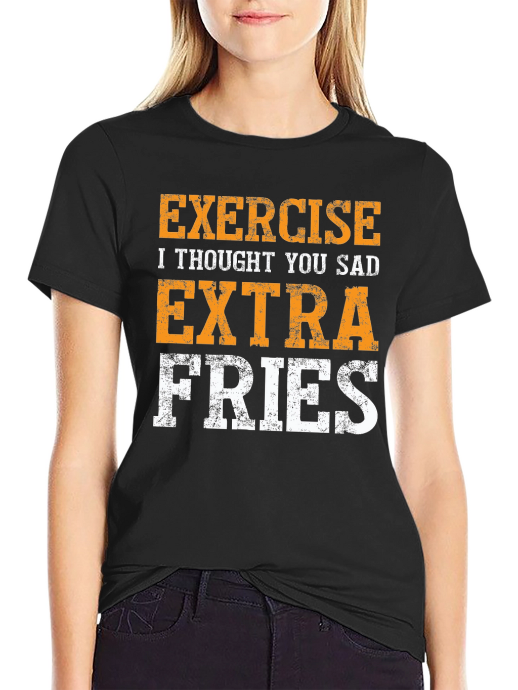 Funny Exercise Extra Fries T-Shirt