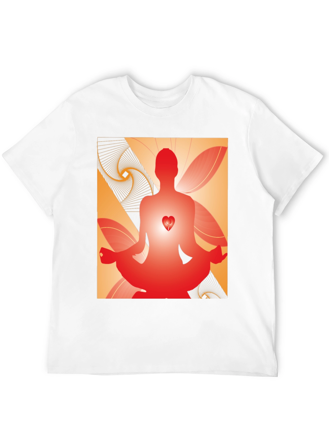 Meditative Heart Graphic Tee - Black