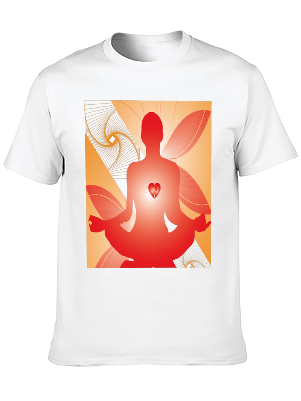 Meditative Heart Graphic Tee - Black