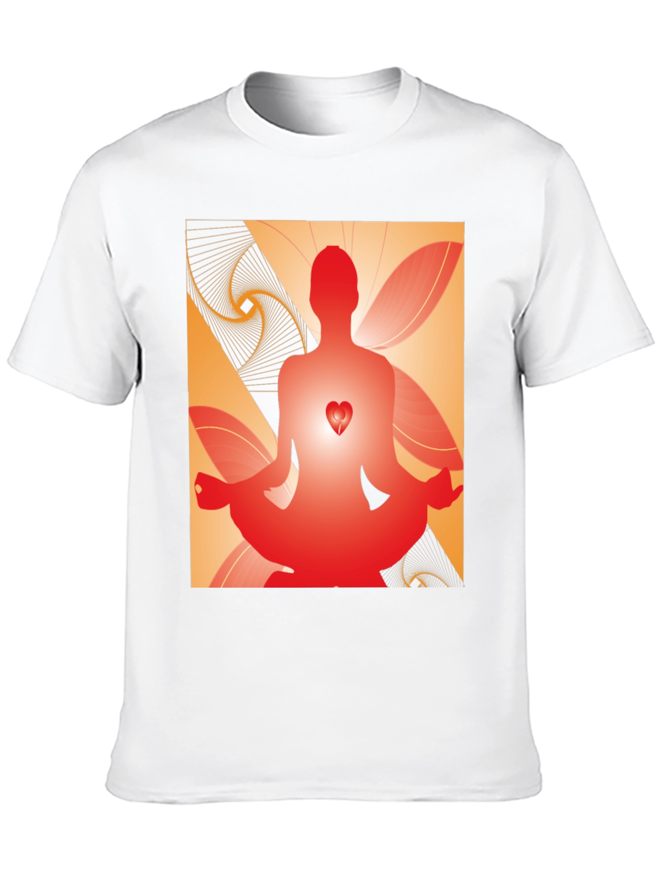 Meditative Heart Graphic Tee - Black