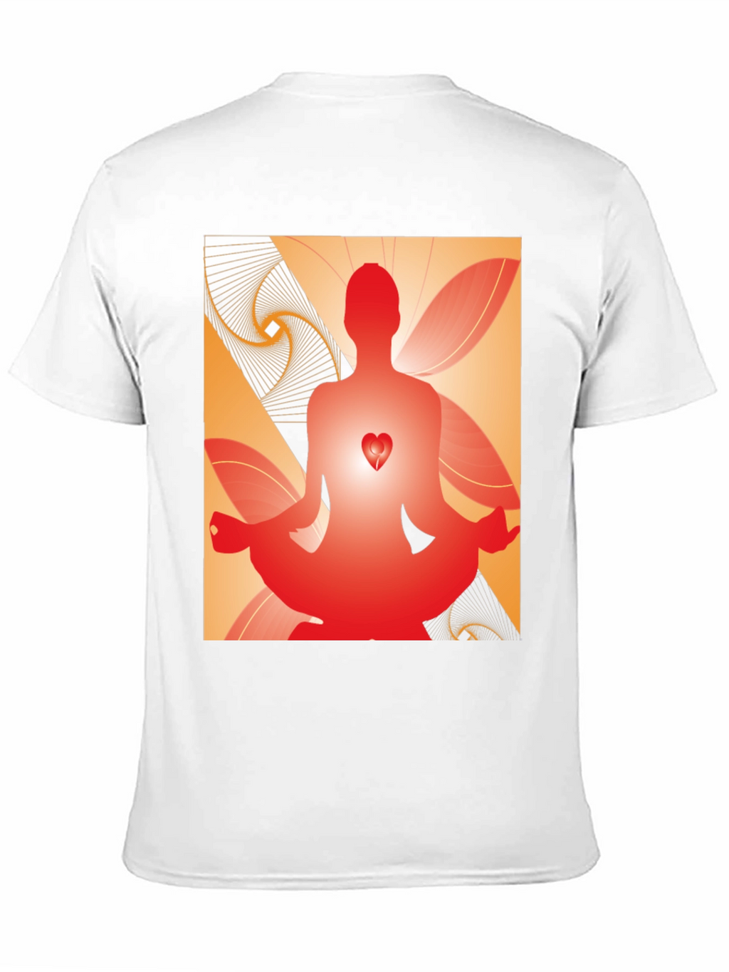 Meditative Heart Graphic Tee - Black