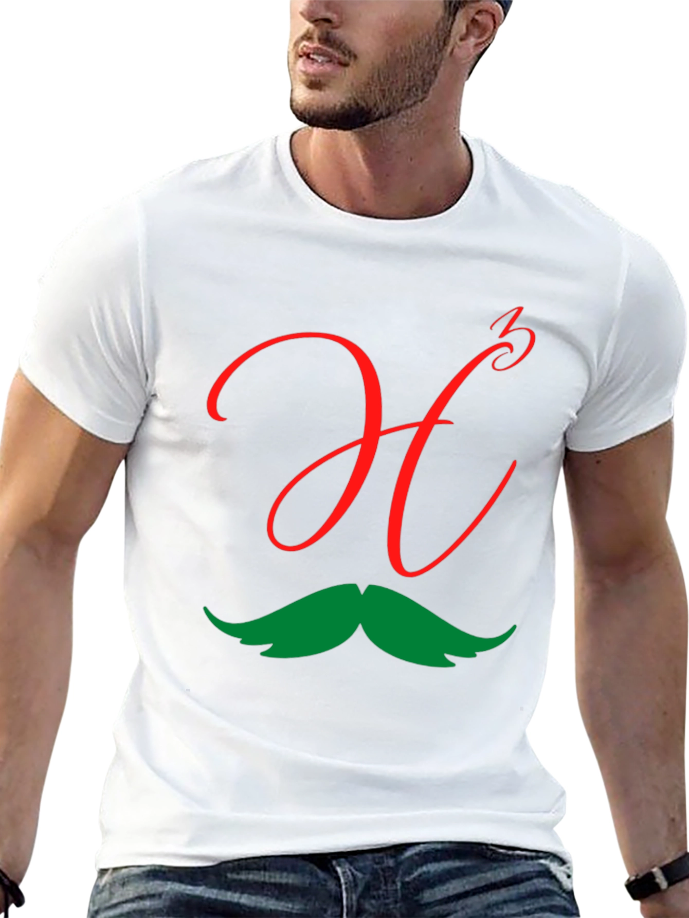 Red Letter H Mustache T-Shirt