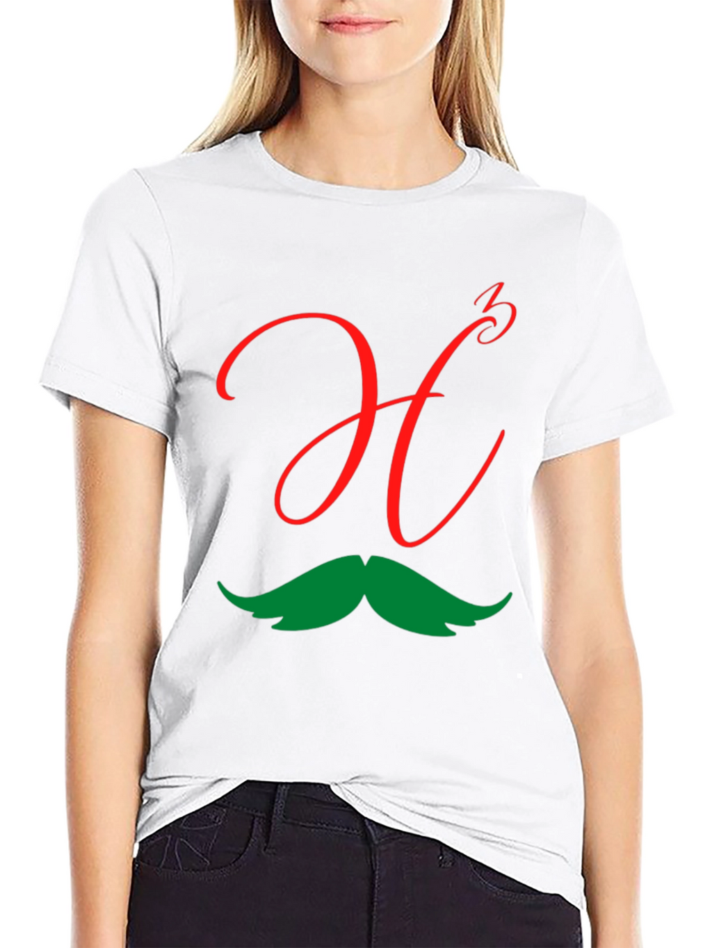 Red Letter H Mustache T-Shirt