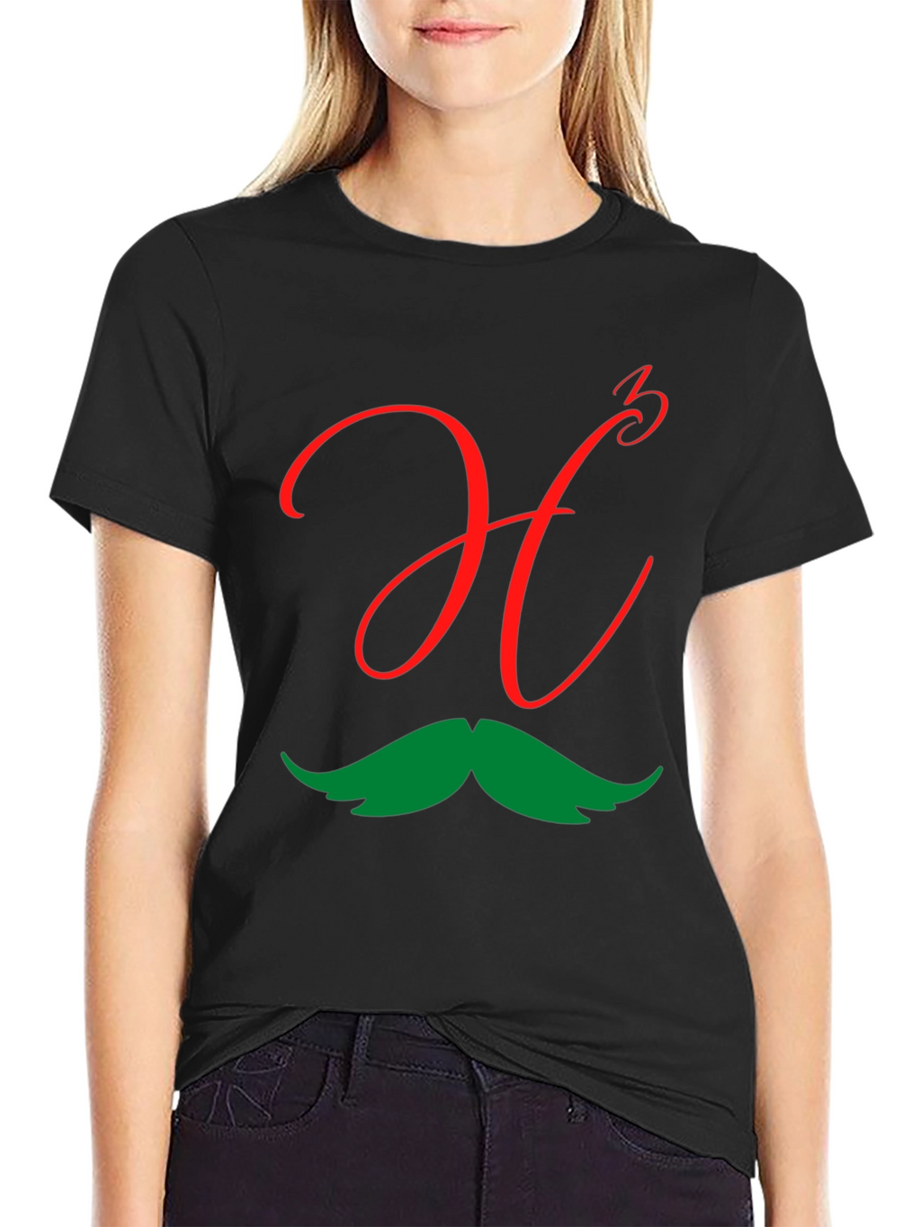 Red Letter H Mustache T-Shirt