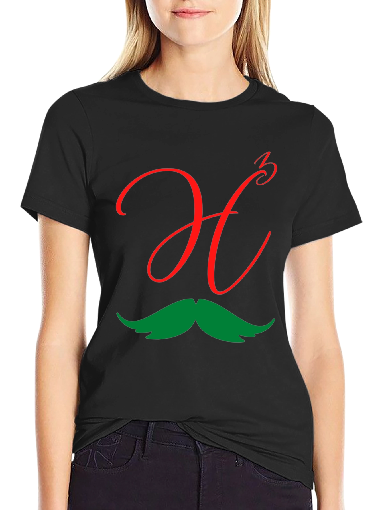Red Letter H Mustache T-Shirt