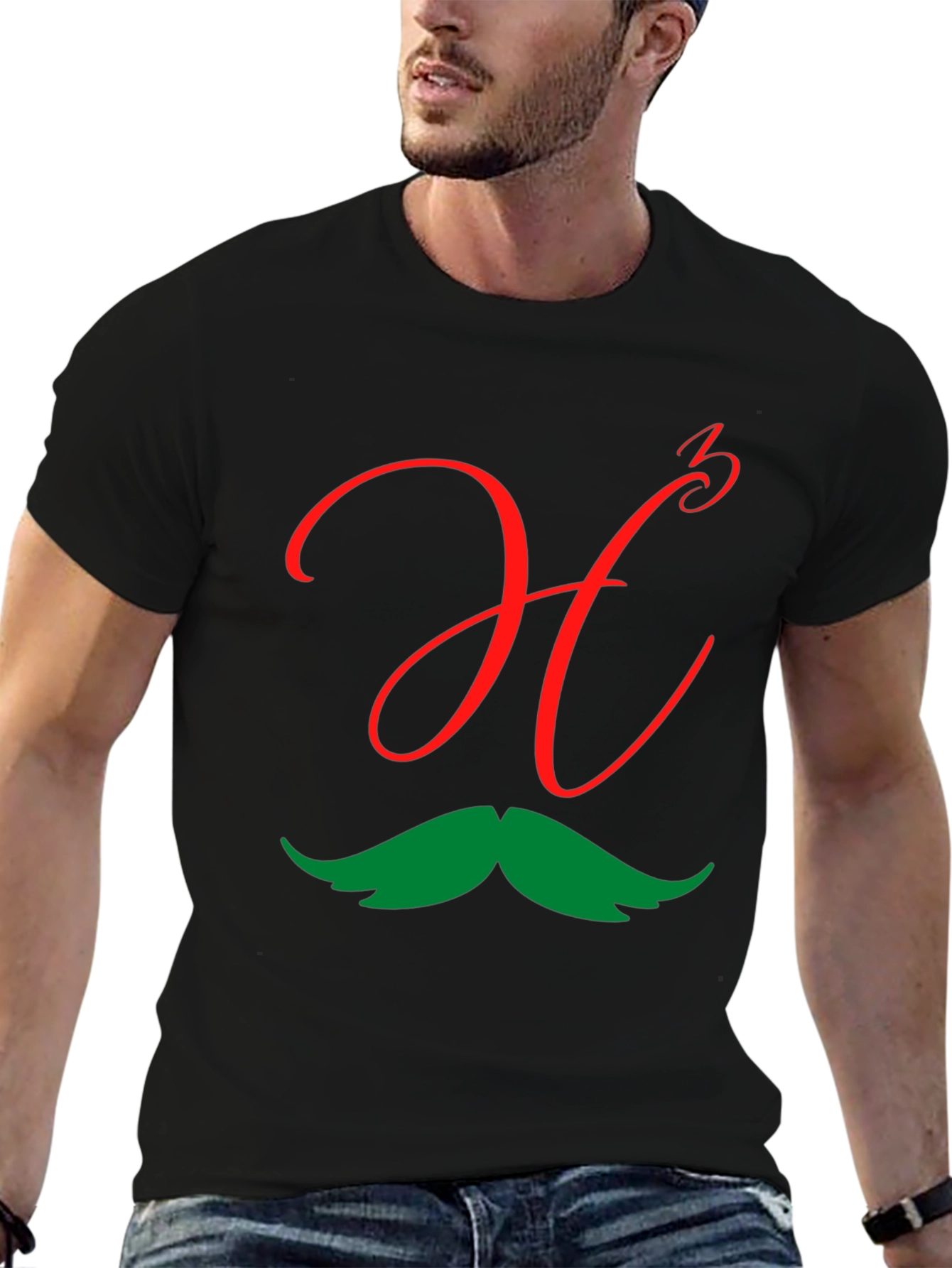 Red Letter H Mustache T-Shirt