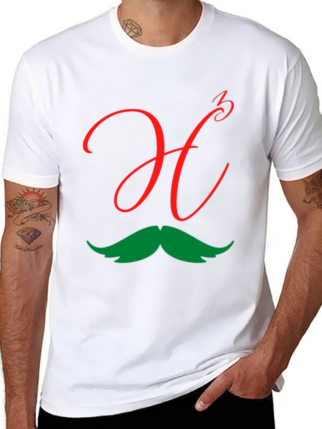 Red Letter H Mustache T-Shirt