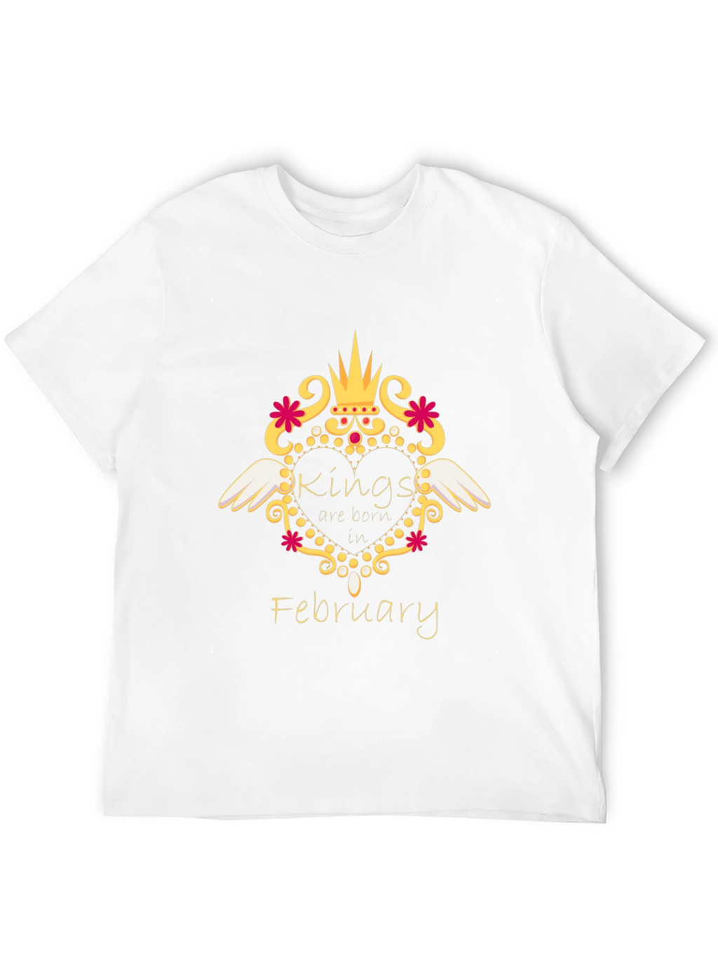 Kings Are Born In February Black T-Shirt