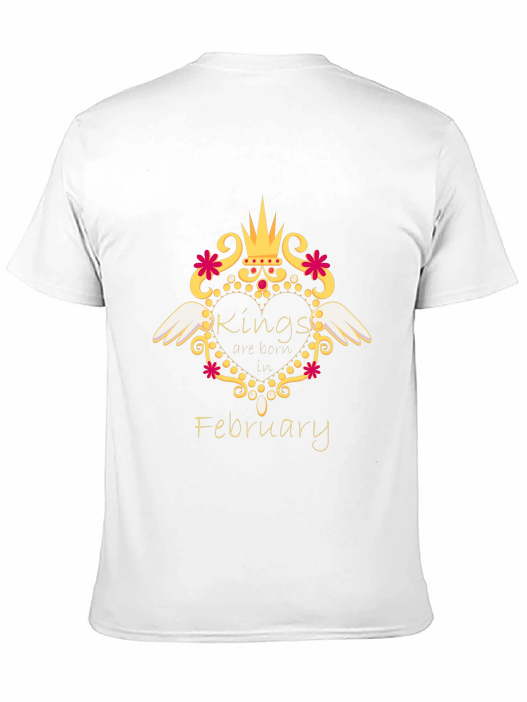 Kings Are Born In February Black T-Shirt