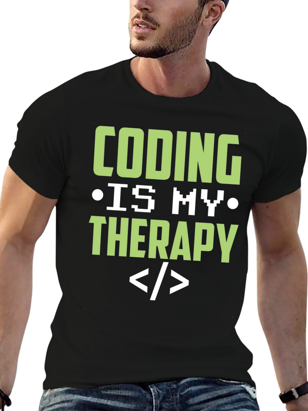Coding Is My Therapy T-Shirt - Programmer Gift
