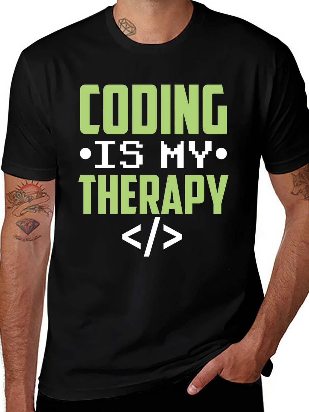 Coding Is My Therapy T-Shirt - Programmer Gift