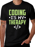 Coding Is My Therapy T-Shirt - Programmer Gift