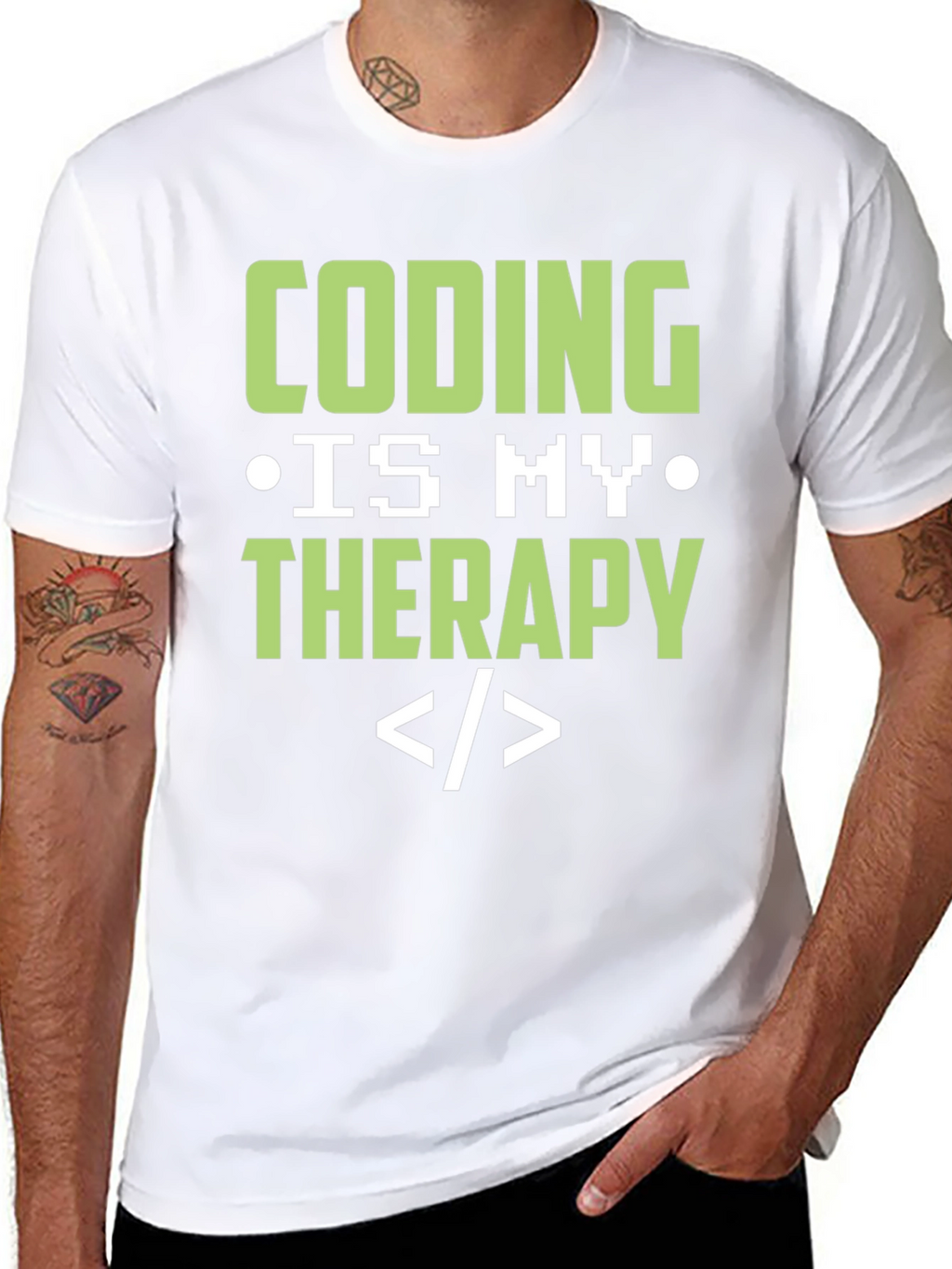 Coding Is My Therapy T-Shirt - Programmer Gift