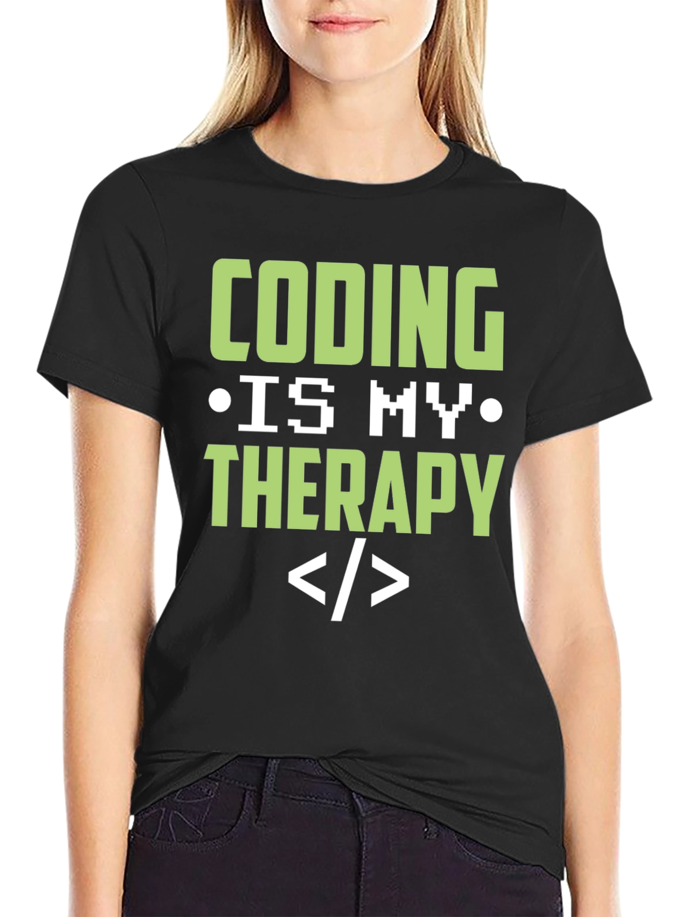 Coding Is My Therapy T-Shirt - Programmer Gift