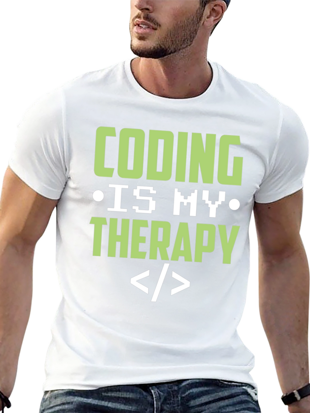 Coding Is My Therapy T-Shirt - Programmer Gift