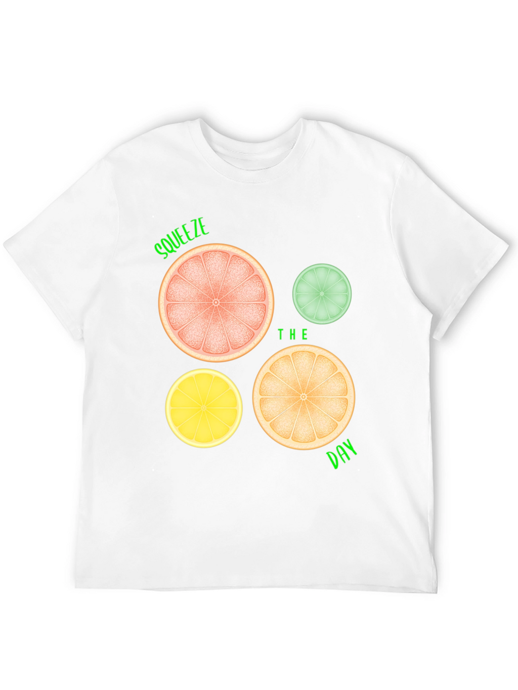 Squeeze the Day Graphic Tee - Citrus Fruit Design