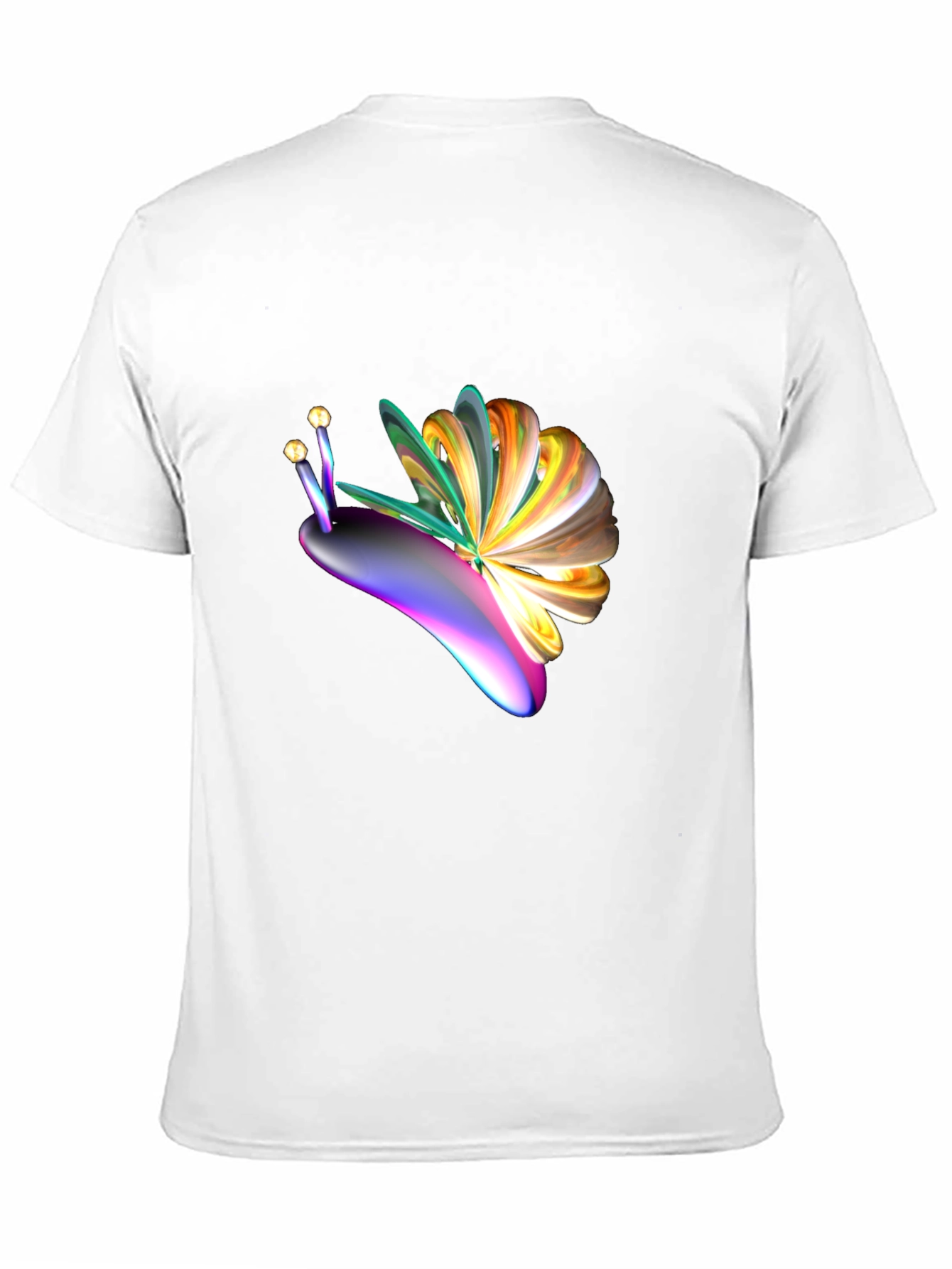 Abstract Snail Graphic Tee - Mens Black T-Shirt