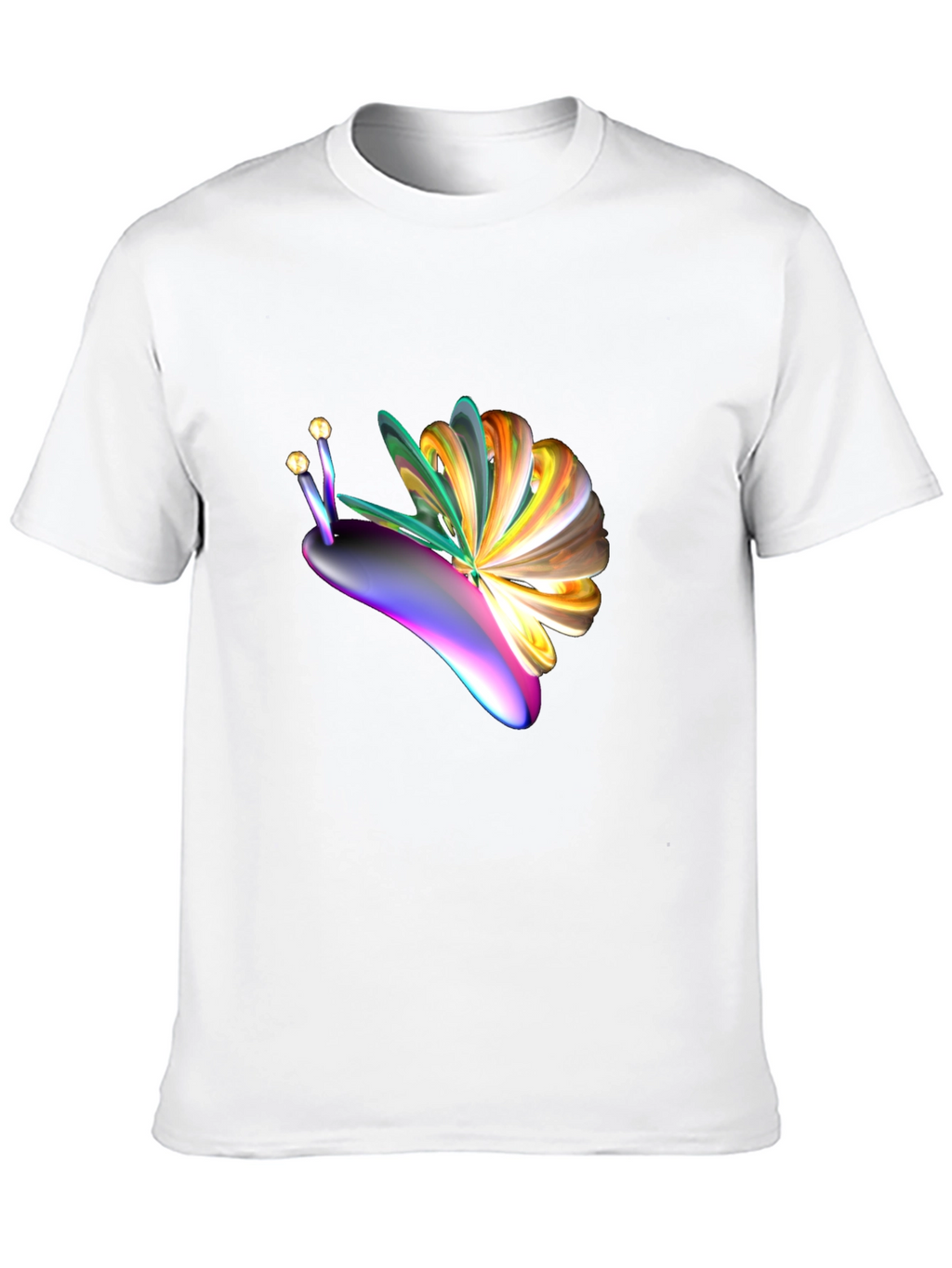 Abstract Snail Graphic Tee - Mens Black T-Shirt