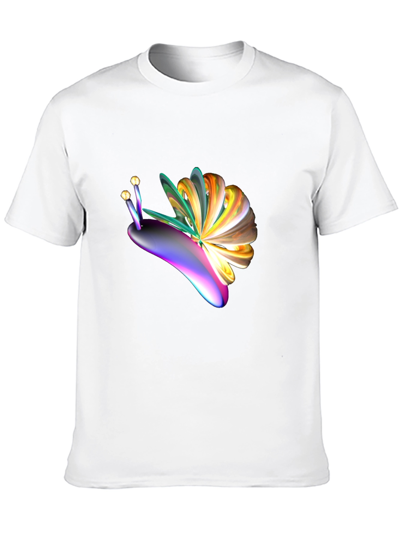 Abstract Snail Graphic Tee - Mens Black T-Shirt