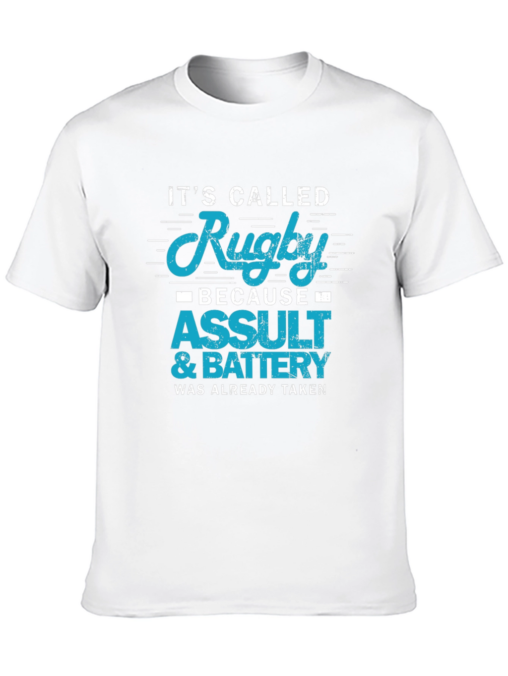 Rugby Assault & Battery Slogan T-Shirt