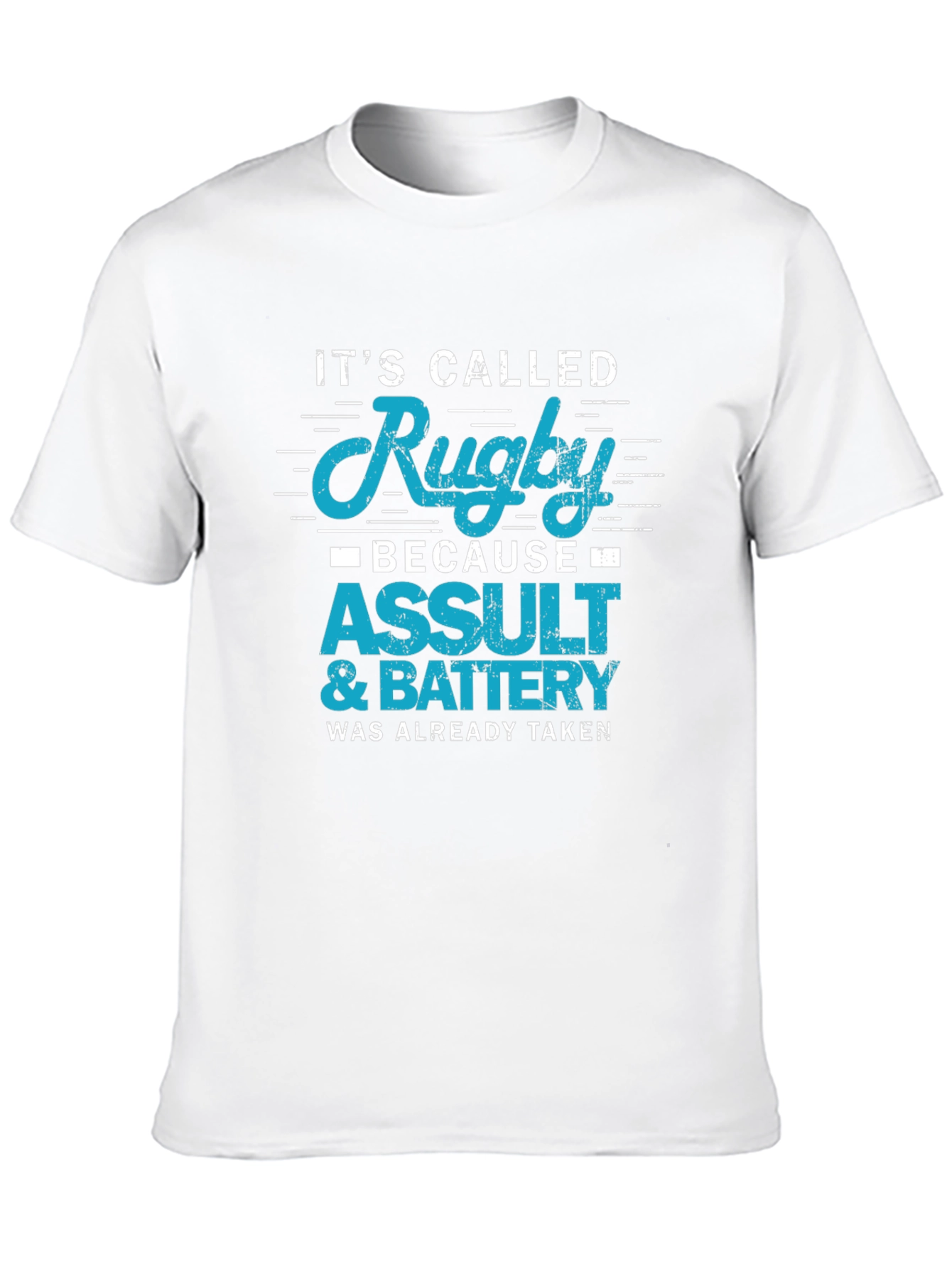 Rugby Assault & Battery Slogan T-Shirt