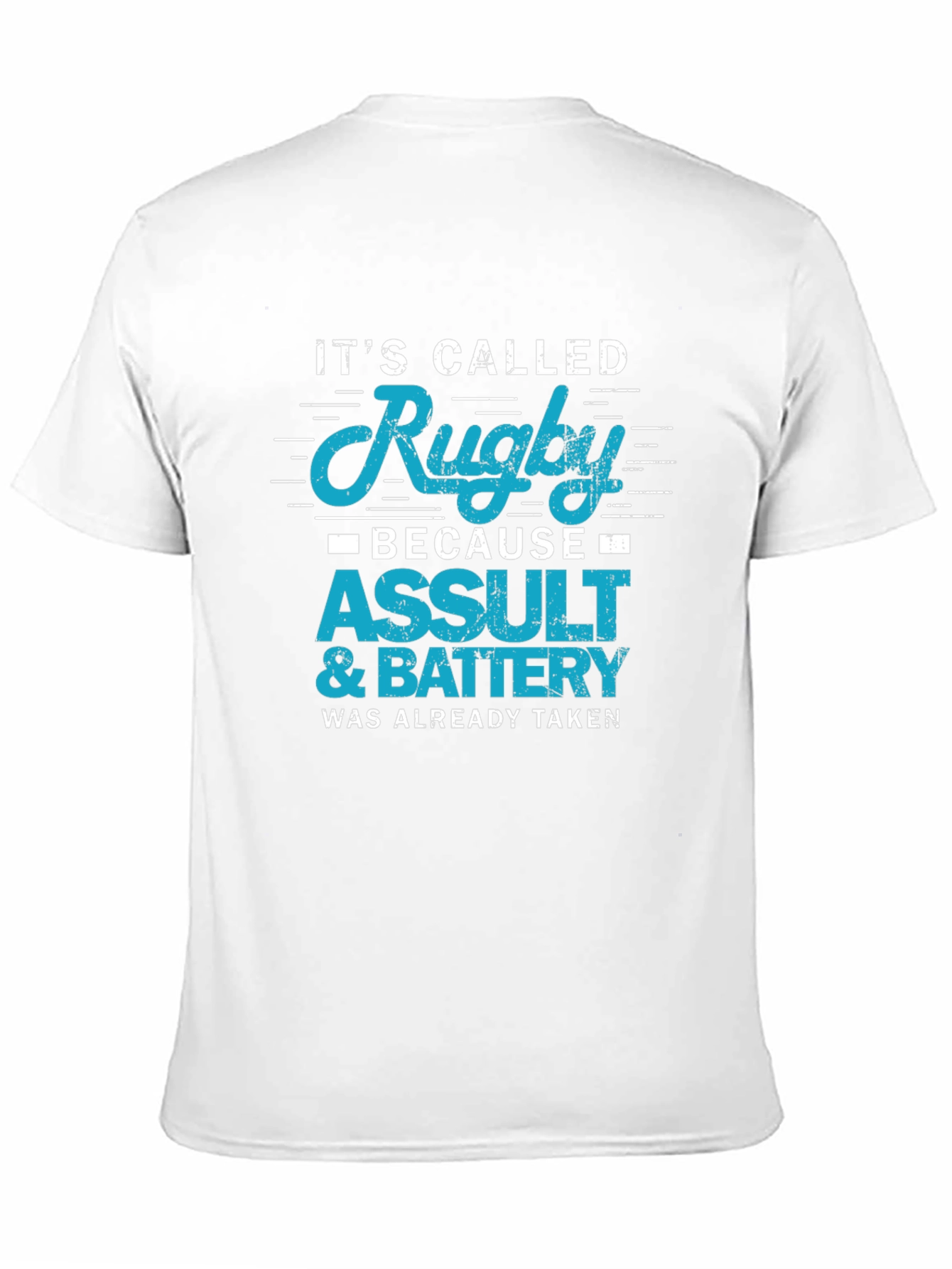 Rugby Assault & Battery Slogan T-Shirt