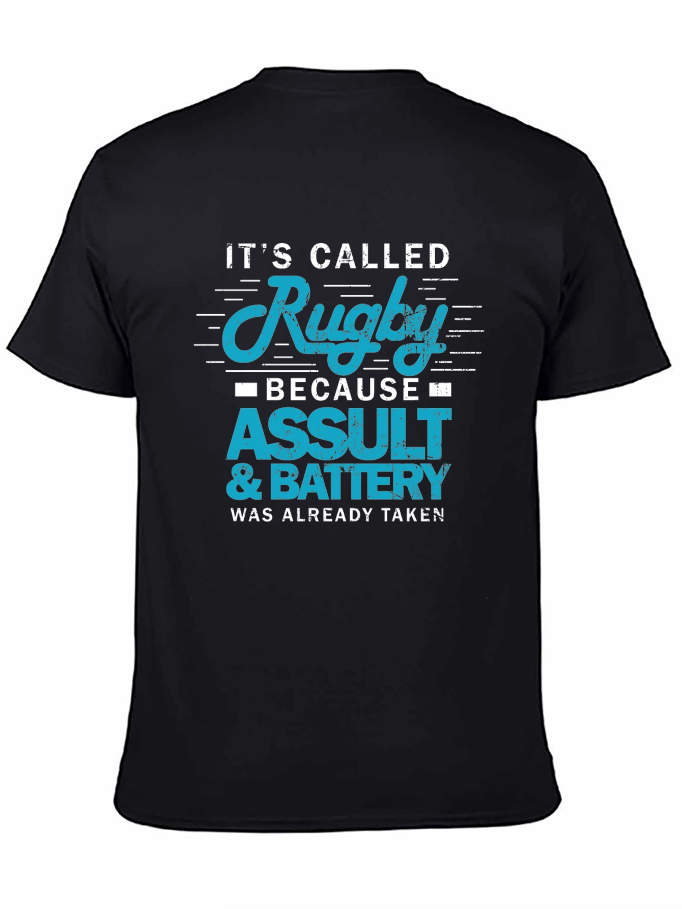 Rugby Assault & Battery Slogan T-Shirt