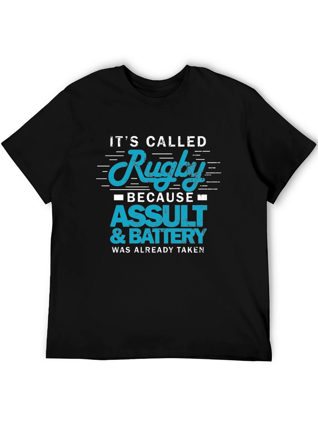 Rugby Assault & Battery Slogan T-Shirt