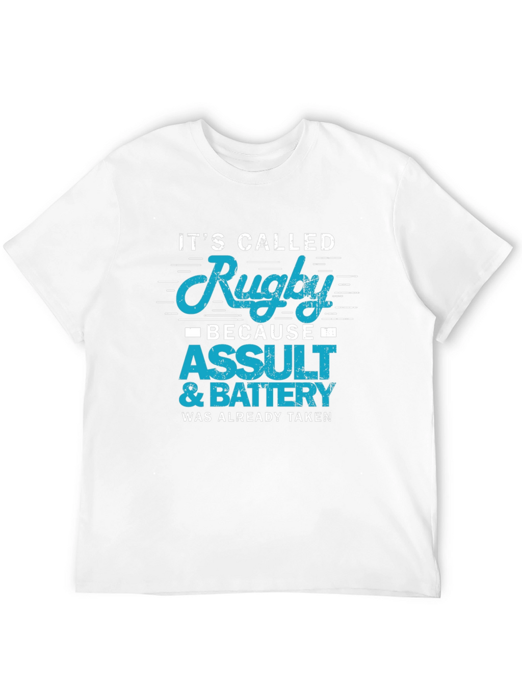 Rugby Assault & Battery Slogan T-Shirt