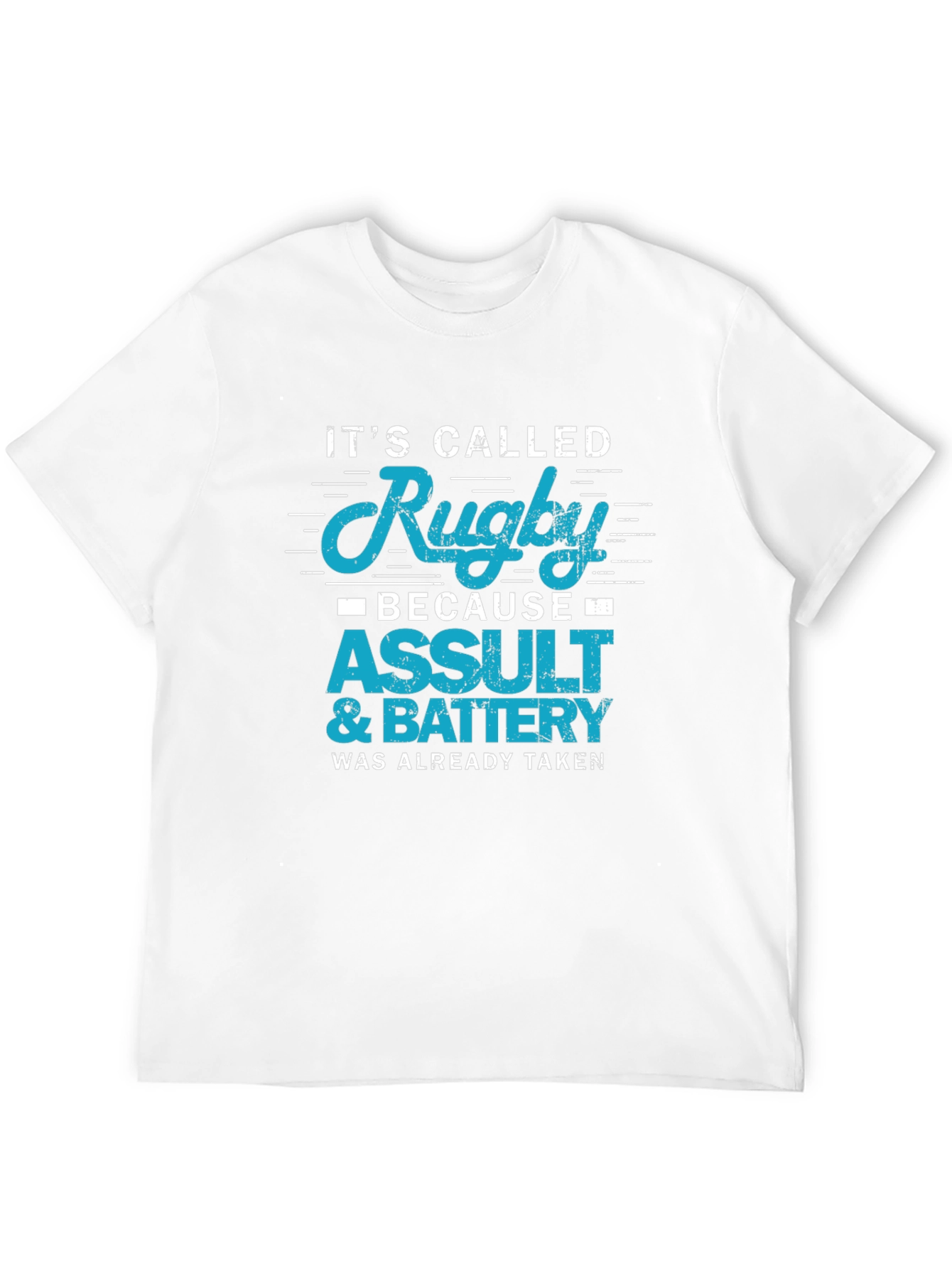 Rugby Assault & Battery Slogan T-Shirt
