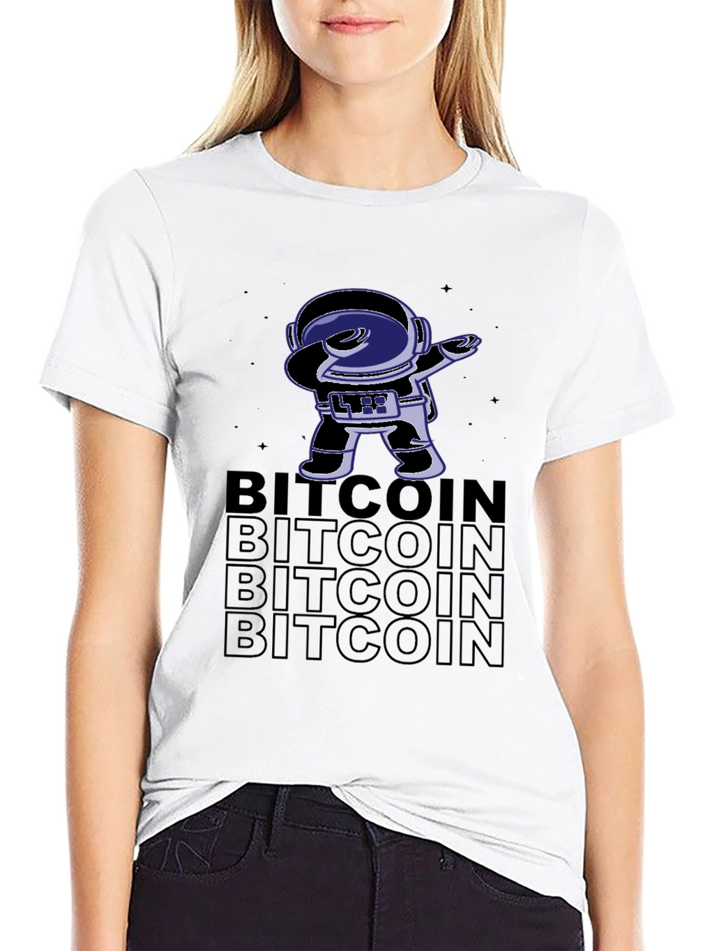 Bitcoin Astronaut Dab T-Shirt - Crypto Tee