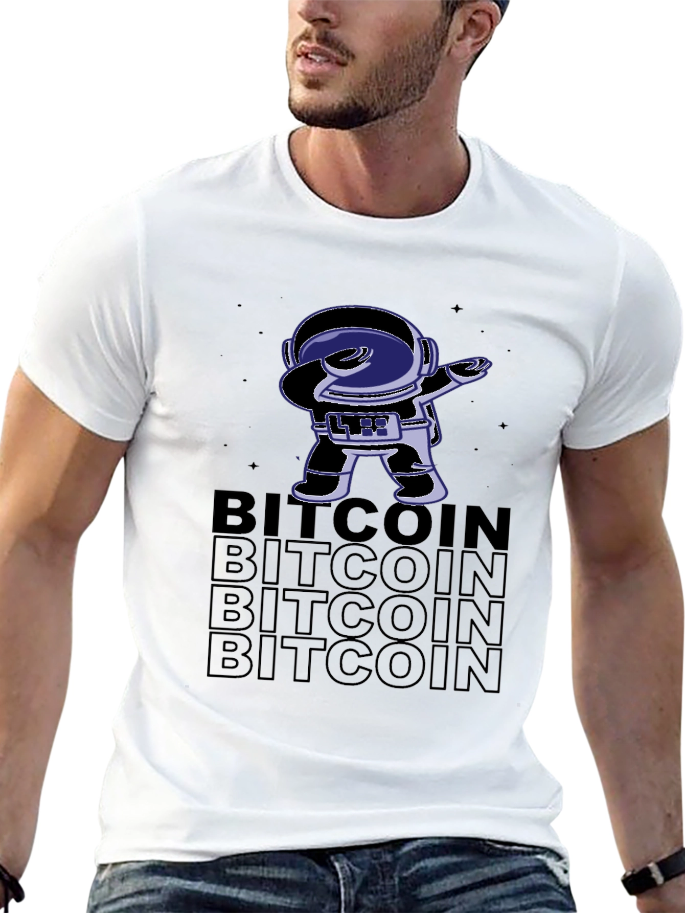 Bitcoin Astronaut Dab T-Shirt - Crypto Tee