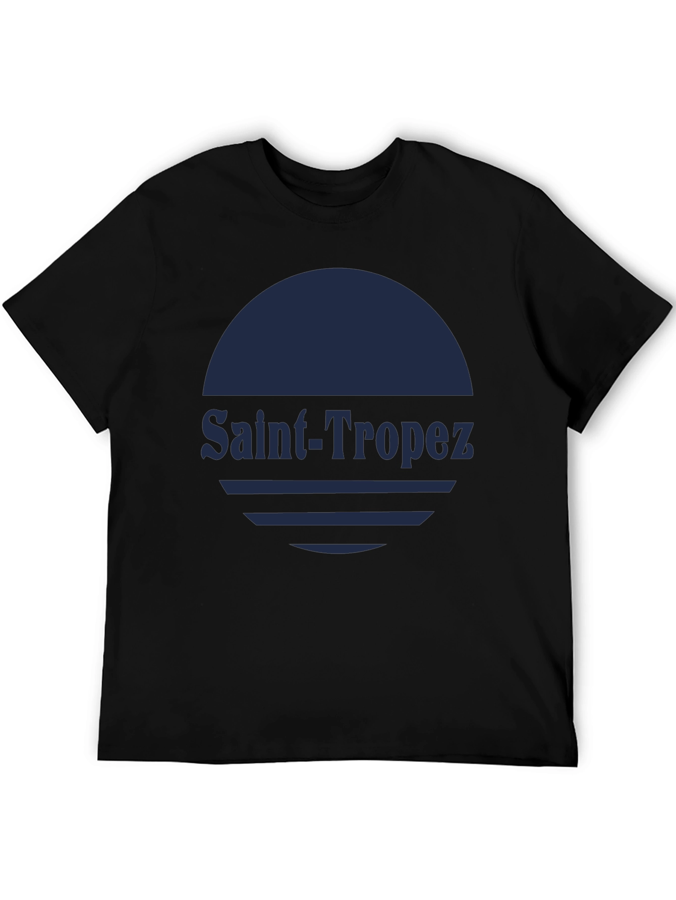 Saint-Tropez Graphic T-Shirt - Stylish Black Tee