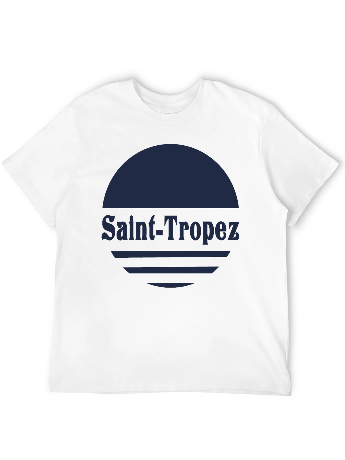 Saint-Tropez Graphic T-Shirt - Stylish Black Tee