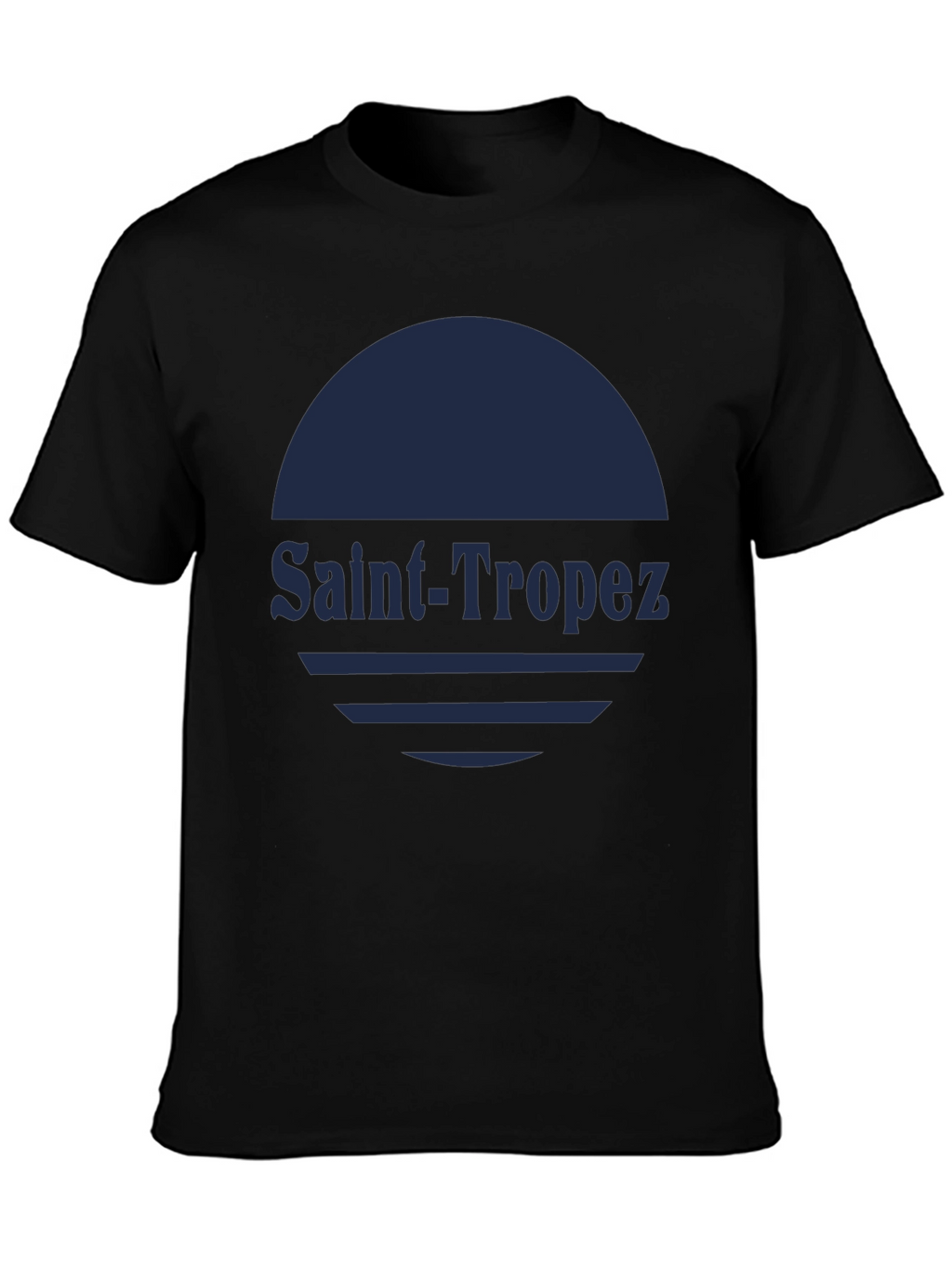 Saint-Tropez Graphic T-Shirt - Stylish Black Tee