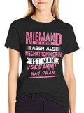 Niemand Mechatronikerin Black Graphic Tee