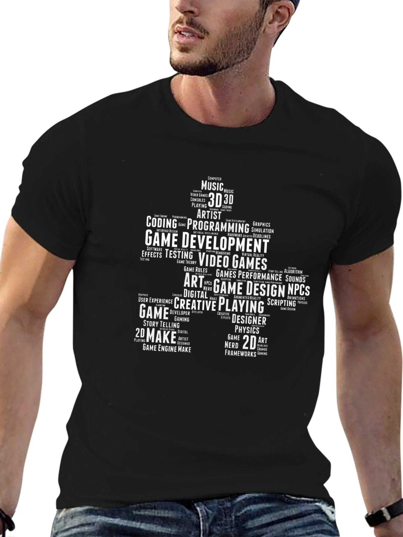 Game Developer Word Cloud T-Shirt